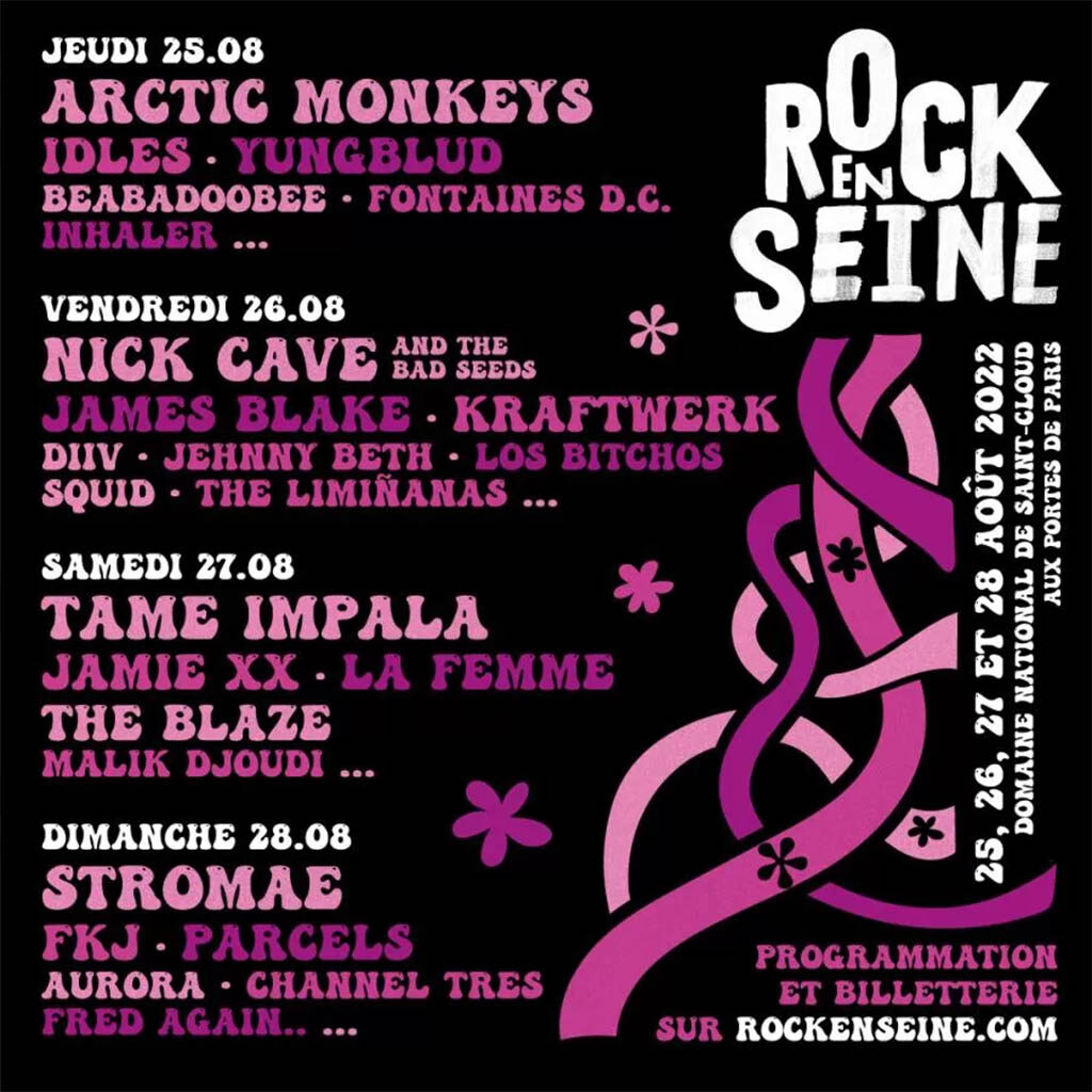 Affiche du festival Rock en Seine 2022