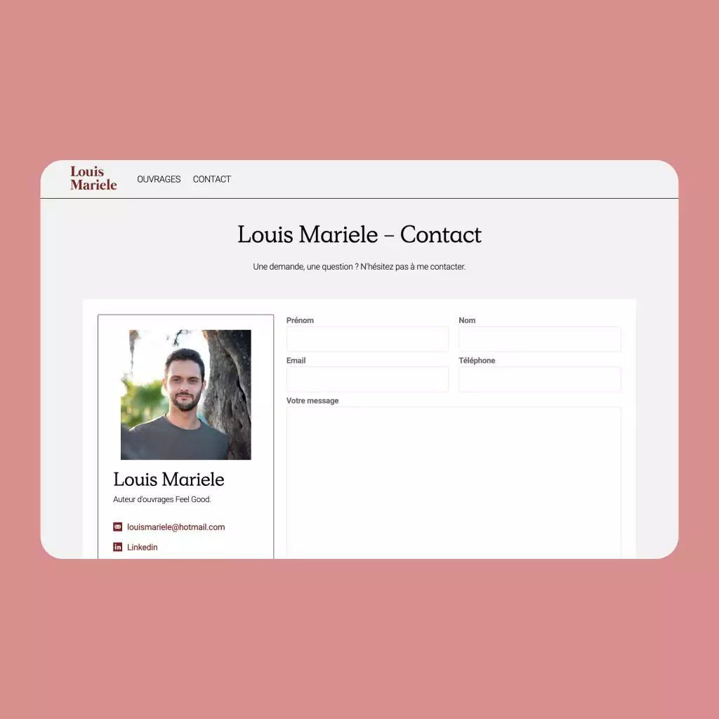 Formulaire de contact du site louismariele.fr